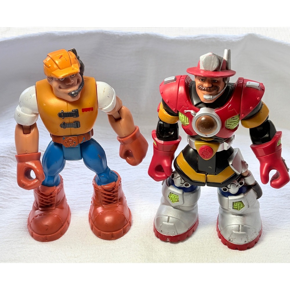 Mattel Fisher Price Rescue Heroes Rip Rockefeller Billy Blazes Powermax Figures